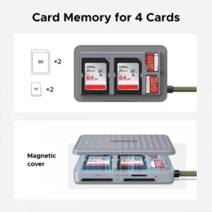 UGREEN CM868 USB-C 3.0 SD/TF Card Reader with 4 Card Storage Slots (55886) - Image 3