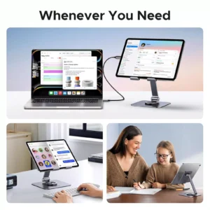 UGREEN LP894 Aluminum Alloy 360° Rotation Desktop Tablet Stand (45860) - Image 4