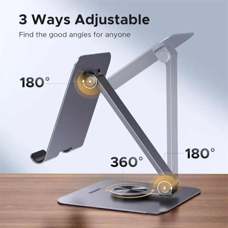 UGREEN LP894 Aluminum Alloy 360° Rotation Desktop Tablet Stand (45860) - Image 3