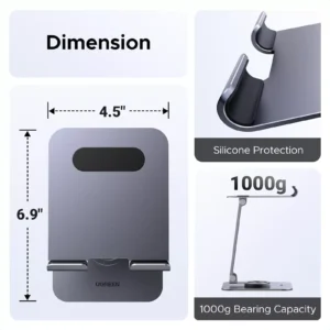 UGREEN LP894 Aluminum Alloy 360° Rotation Desktop Tablet Stand (45860)