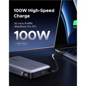 UGREEN PB551 Nexode 145W 20000mAh Power Bank with Built-in Cable (55992B) - Image 4