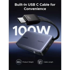 UGREEN PB551 Nexode 145W 20000mAh Power Bank with Built-in Cable (55992B) - Image 2