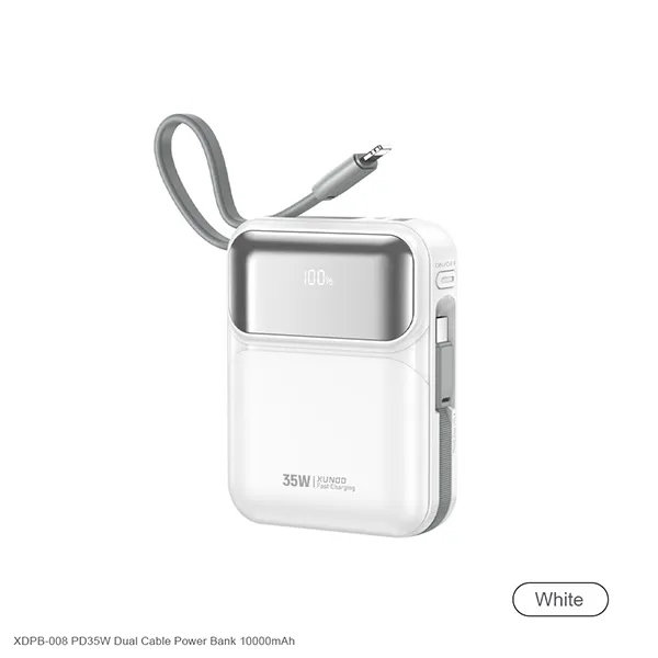 XUNDD XDPB-008 PD35W 10000mAh Dual Cable Mini Power Bank
