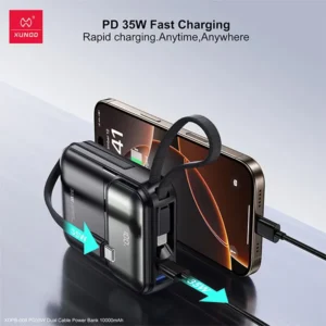 XUNDD XDPB-008 PD35W 10000mAh Dual Cable Mini Power Bank