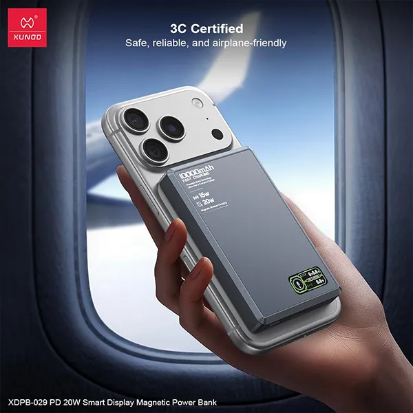 XUNDD XDPB-029 PD 20W Smart Display Magnetic Power Bank