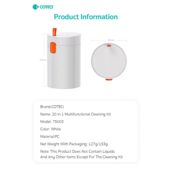 COTECi 20-in-1 Multifunctional Electronic Cleaning Kit