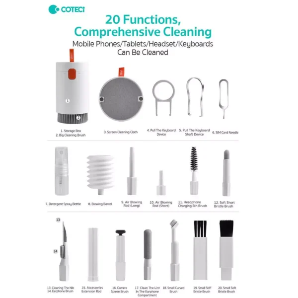 COTECi 20-in-1 Multifunctional Electronic Cleaning Kit