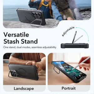 ESR Samsung Galaxy S26 Ultra Cyber Tough MagSafe Case with Stash Stand - Image 6