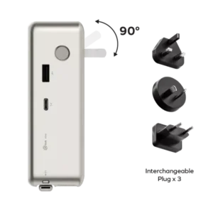 Momax 1-Pac+ 10000mAh 3-in-1 Hybrid GaN Battery Pack with Built-In Retractable Cable - Image 5