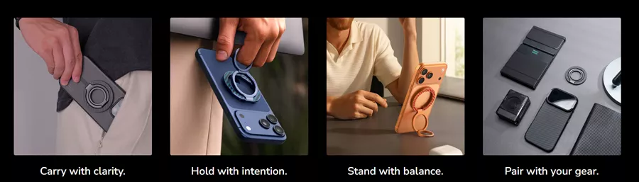 Nillkin FiberSnap Triple Ring Kevlar Magnetic Phone Grip & Stand