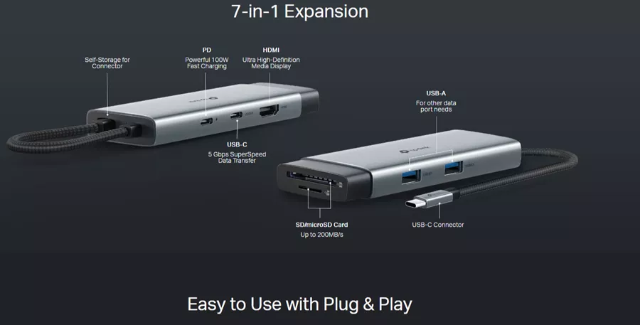 TP-Link UH7020C USB Type-C 7-in-1 Hub
