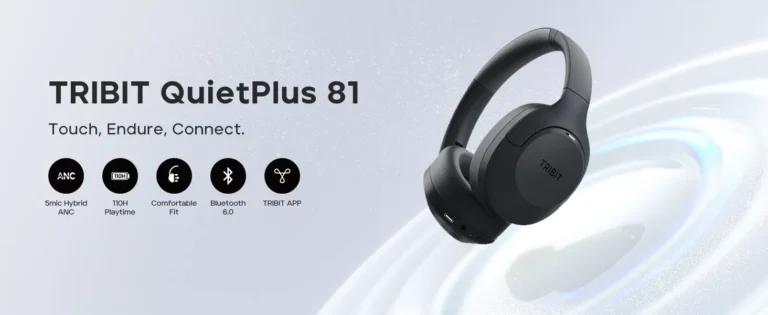 TRIBIT QuietPlus 81 Over-Ear Headphones