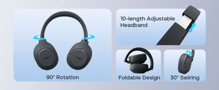 TRIBIT QuietPlus 81 Over-Ear Headphones