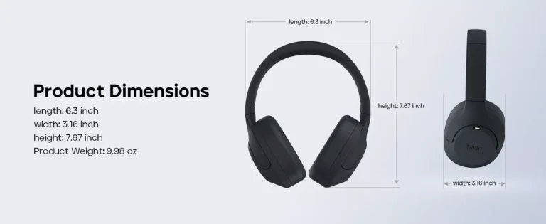 TRIBIT QuietPlus 81 Over-Ear Headphones