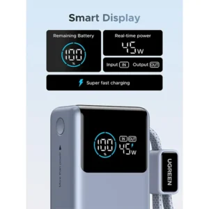 UGREEN Nexode 55W 10000mAh Power Bank with Built-in Cable