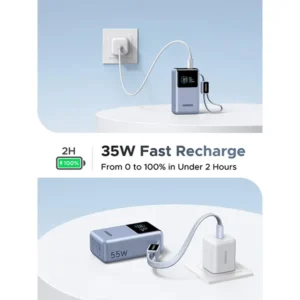 UGREEN Nexode 55W 10000mAh Power Bank with Built-in Cable