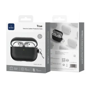 WiWU Apple Airpods Pro 3 True Genuine Leather Protective Case