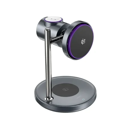 WiWU Qi2 3 in 1 25W Space Station Air-cooled Magnetic Wireless Charger