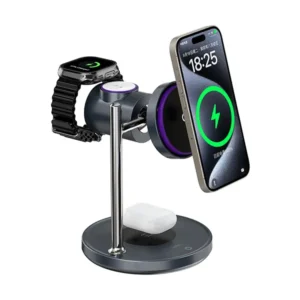 WiWU Qi2 3 in 1 25W Space Station Air-cooled Magnetic Wireless Charger