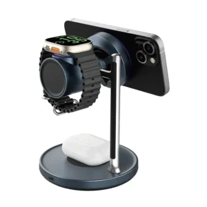 WiWU Qi2 3 in 1 25W Space Station Air-cooled Magnetic Wireless Charger