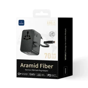 WiWU Wi-UA009 Warrior Aramid Fiber 70W GaN Universal Adapter - Image 5