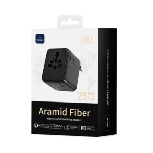 WiWU Wi-UA011 Warrior Aramid Fiber 25W GaN Universal Adapter