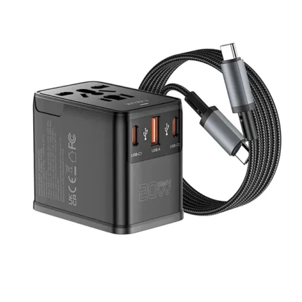 WiWU Wi-UA013 20W Universal Plug Adapter Cable Combo