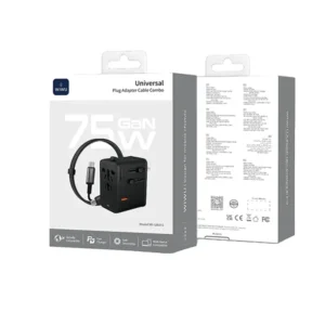 WiWU Wi-UA015 75W Universal Plug Adapter Cable Combo - Image 4