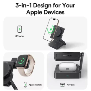 Baseus PicoGo AF21 3-in-1 Qi2.2 Wireless Charger - Image 6