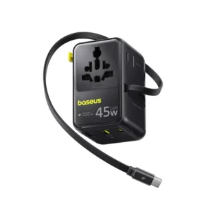 Baseus PicoGo AG11 45W GaN Universal Travel Adapter with Retractable Cable