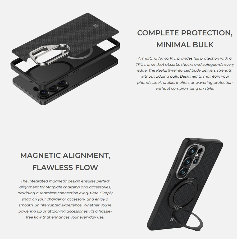 Benks Samsung Galaxy S26 Ultra ArmorGrid ArmorPro Case built with Kevlar®