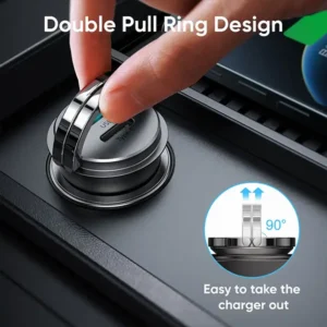 Joyroom C-A35 45W Car Charger Ring Design Dual Port - Image 4