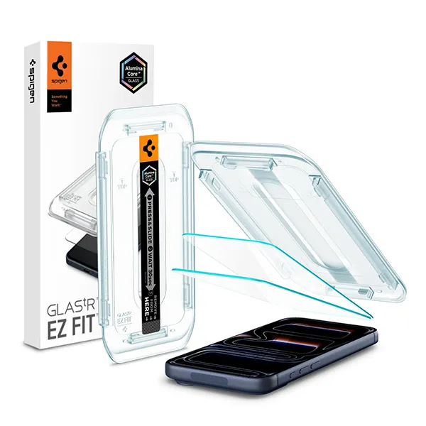 Spigen iPhone 16 Pro Max - 17 Pro Max Glas.tR EZ Fit HD Screen Protector – 2 Pack