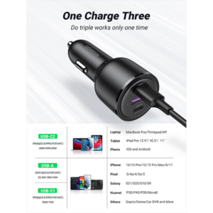 UGREEN CD239 75W Car Charger – 20467