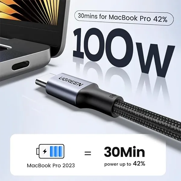 UGREEN L502 100W USB Type-C to Type-C Data Cable