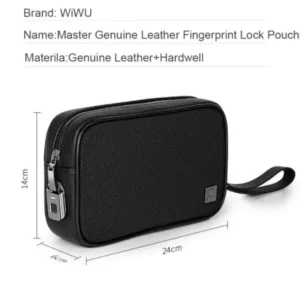 WiWU Master Genuine Leather Fingerprint Lock Pouch - Image 5