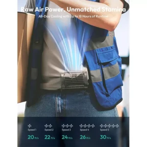 Aecooly Flow 01  High Velocity 4-in-1 Waist Fan 9000mAh - Image 4