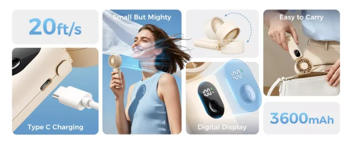 Aecooly Halo 04 Portable Handheld Fan (PE02)