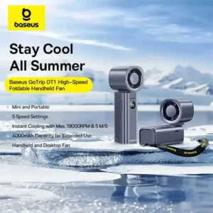 Baseus GoTrip DT1 High-Speed Foldable Handheld Fan - 4000mAh