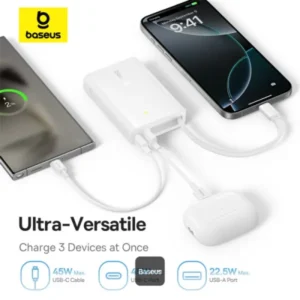Baseus PicoGo 10000mAh 45W Power Bank with Built-in USB-C Cable