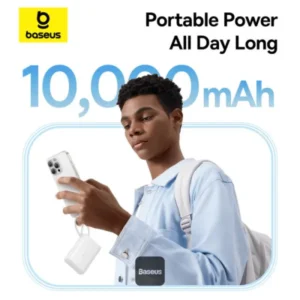 Baseus PicoGo 10000mAh 45W Power Bank with Built-in USB-C Cable - Image 4