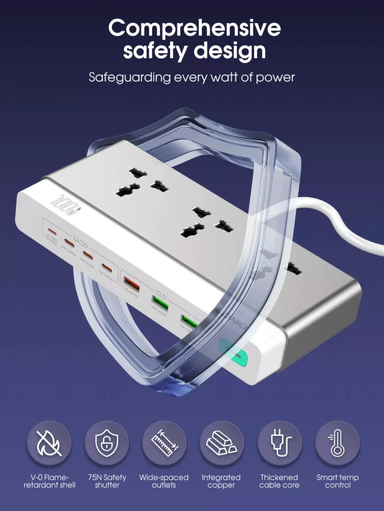 LDNIO SC3 10-in-1 100W GaN Desktop Charging Power Strip