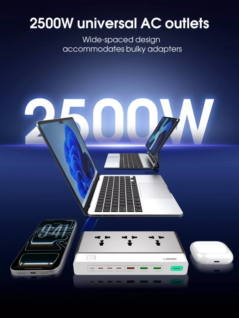 LDNIO SC3 10-in-1 100W GaN Desktop Charging Power Strip