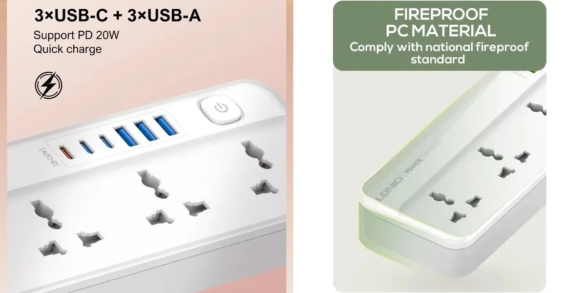 LDNIO SC5614C 2500W Surge Protected Power Strip