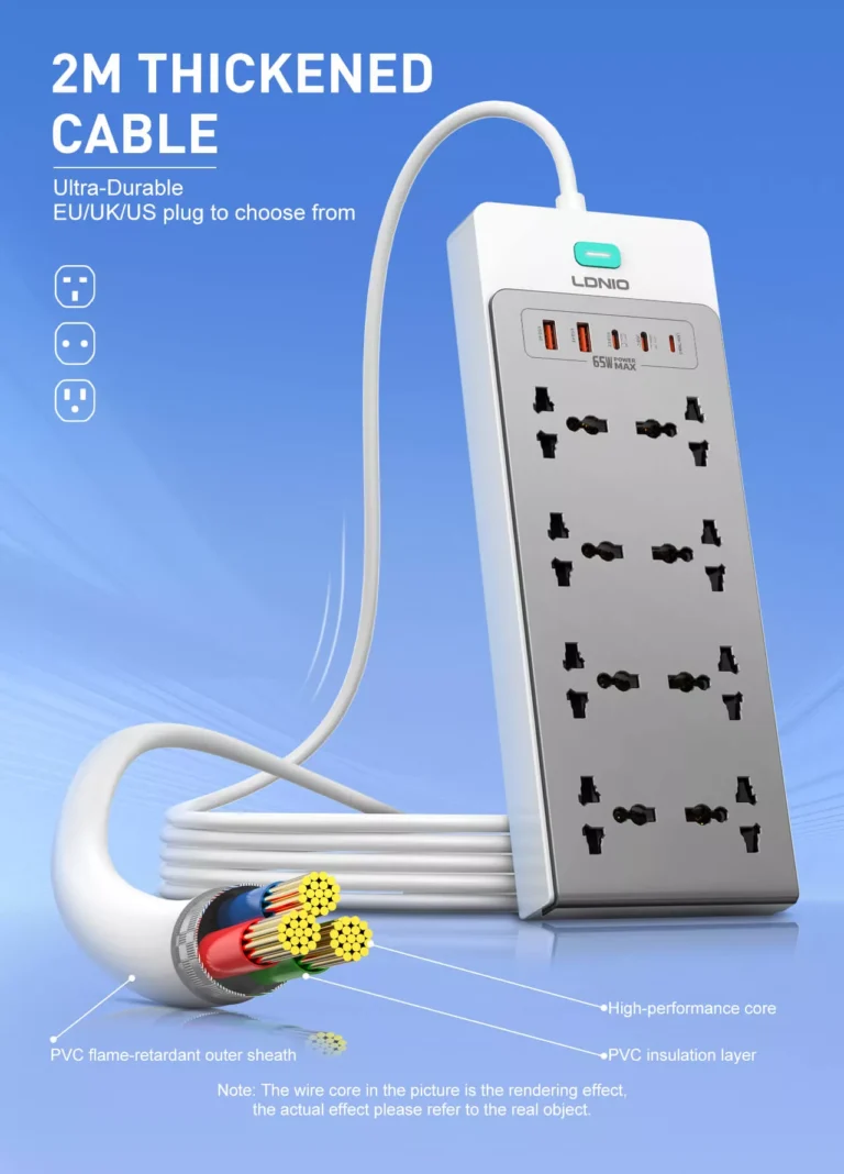 LDNIO SC4 13-in-1 65W GaN Desktop Charging Power Strip