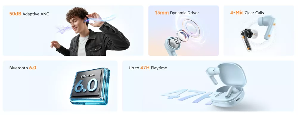 QCY T13 Pro ANC True Wireless Earbuds