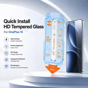 SmartDevil OnePlus 15 HD Anti Fingerprint Dust-free Cabin Tempered Glass Screen Protector with installation Kit