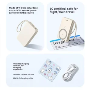 UGREEN PB566 20000mAh 30W Magnetic Wireless Power Bank - Image 3