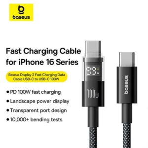 Baseus Display 2 PD 100W Type-C to Type-C Fast Charging Data Cable