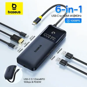 Baseus Dual Fast Charging 6-in-1 HUB